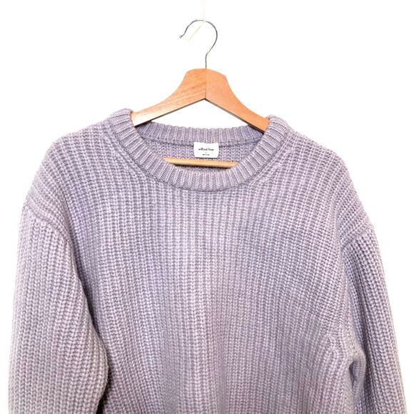 ARITZIA Wilfred Free Womens Large Wool Chucky Thick Crewneck Cropped Sweater - Picture 3 of 10